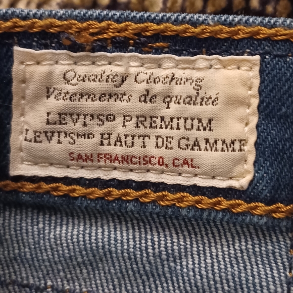 New Hand Embroidered Ribcage Levi Shorts - Size 25 - Picture 6 of 8